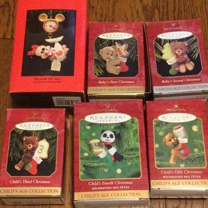 Bundle of 6 ornaments for 1997 baby